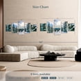 thumbnail image 4 of Elephant Stock Ski Away Wall Art - Horizontal Multi Panel Canvas - Living Room Wall Decor - Sports Multi Panel - Blue And Green Decor - 68" x 30", 4 of 8