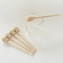 ORDDIART Beige Wood Honey Dippers 12Pcs for Honey Extraction and Home Use