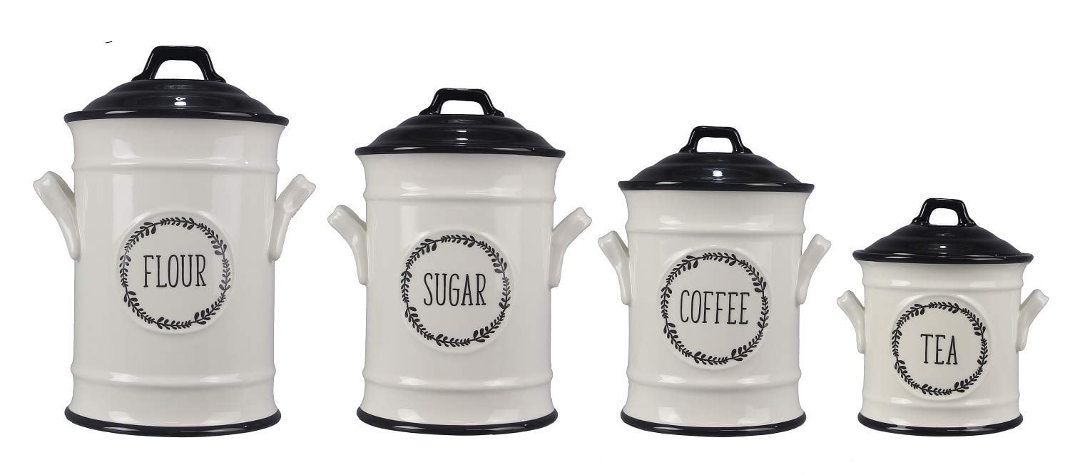 Young's Ceramic Canisters 4 PC set
