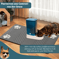 thumbnail image 2 of 1pc Non-Slip Pet Placemat for Dogs and Cats, Quickly Absorbs Moisture, 12x20 Inch Dog and Cat Food Bowl Placemat, Easy-to-Clean Rubber Backing Durable Mat, Gray, 2 of 8