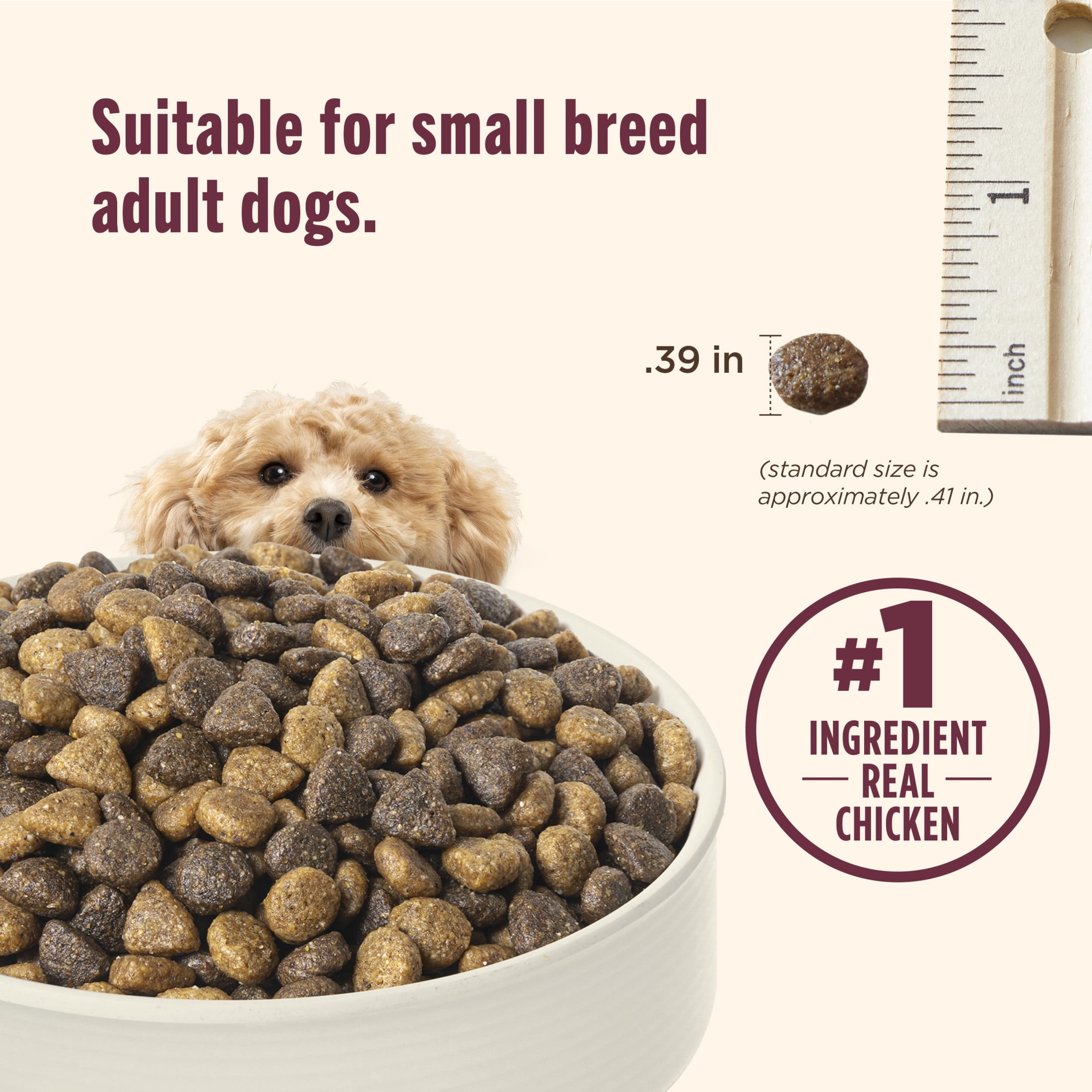 Nutrish Small Breed Real Chicken & Veggies Recipe Whole Health Blend Dry Dog Food, 6 lb. Bag (Rachael Ray)
