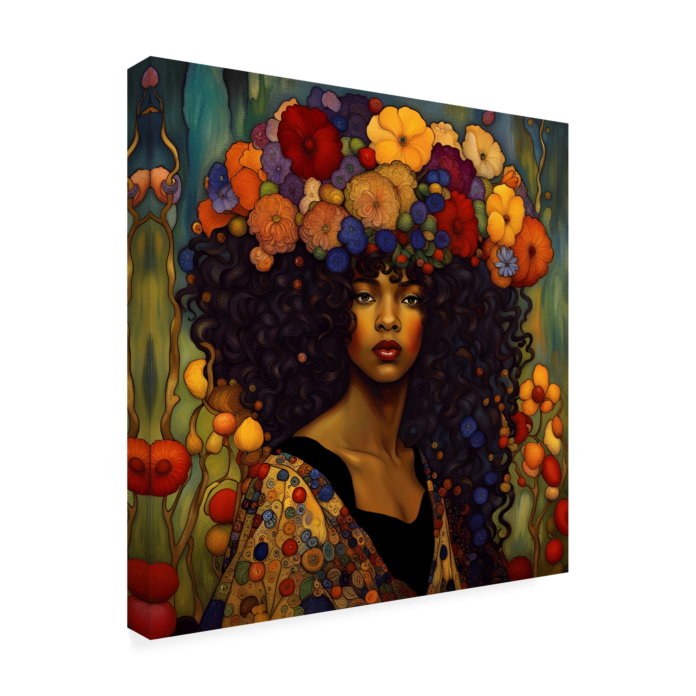 Canvas Wall Art - Tina Lavoie 'Art Nouveau Beauty V' Wall Art for Living Room, Bedroom, or Office DÃ©cor by Trademark Fine Art - 18 x 18 Inches