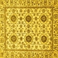 thumbnail image 1 of Ahgly Company Machine Washable Indoor Square Abstract Yellow Modern Area Rugs, 7' Square, 1 of 4
