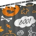 thumbnail image 3 of Gray Halloween Boo Icons Shower Curtain 72"x84" ,Bathroom Decorative Shower Curtains Set with 12 Hooks,Modern Waterproof Washable Shower Curtain, 3 of 6