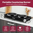 thumbnail image 3 of CUSIMAX Portable Electric Hot Plate, Cast Iron Countertop Cooktop, Compatible with All Cookware, Upgraded Version for Fast and Even Heating, 3 of 7