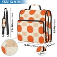 thumbnail image 2 of FORMRS Zipper Binder with Shoulder Strap 2-inch Ring 500 Sheet Capacity File Bag, Orange Geometric Circles, 2 of 5
