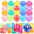 thumbnail image 3 of 50Pcs Acrylic Dice Rounded Corners Dice 6 Sided Standard Dice for Dice Game Math Teaching, 3 of 6