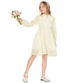 thumbnail image 3 of Arshiner Flypigs Tween Girls Long Sleeve Fall Dresses Swiss Dot Casual Party Dress, 3 of 8