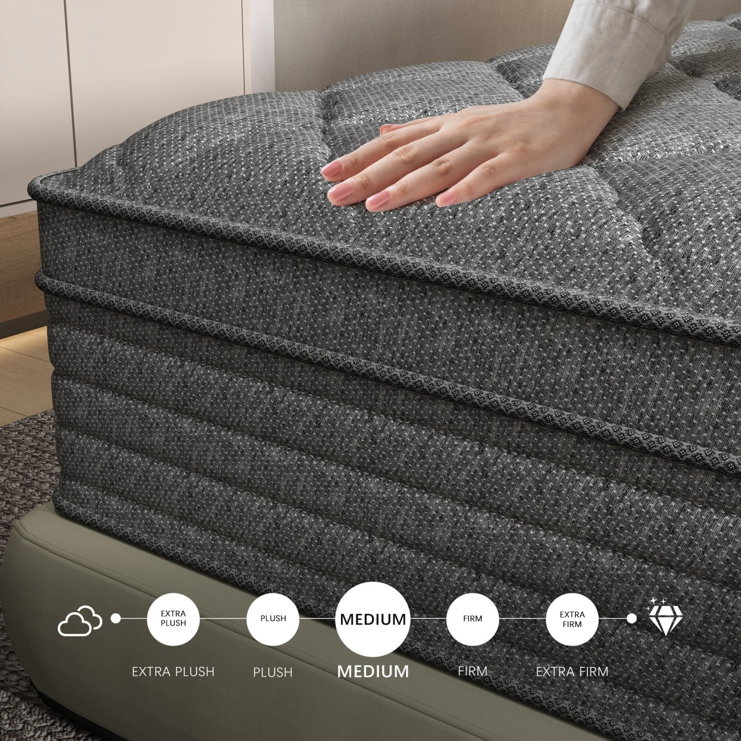 AMENDPATURE 12 inch Twin Hybrid Mattress,Memory Foam & Spring，Medium Comfort in a Box,Adult