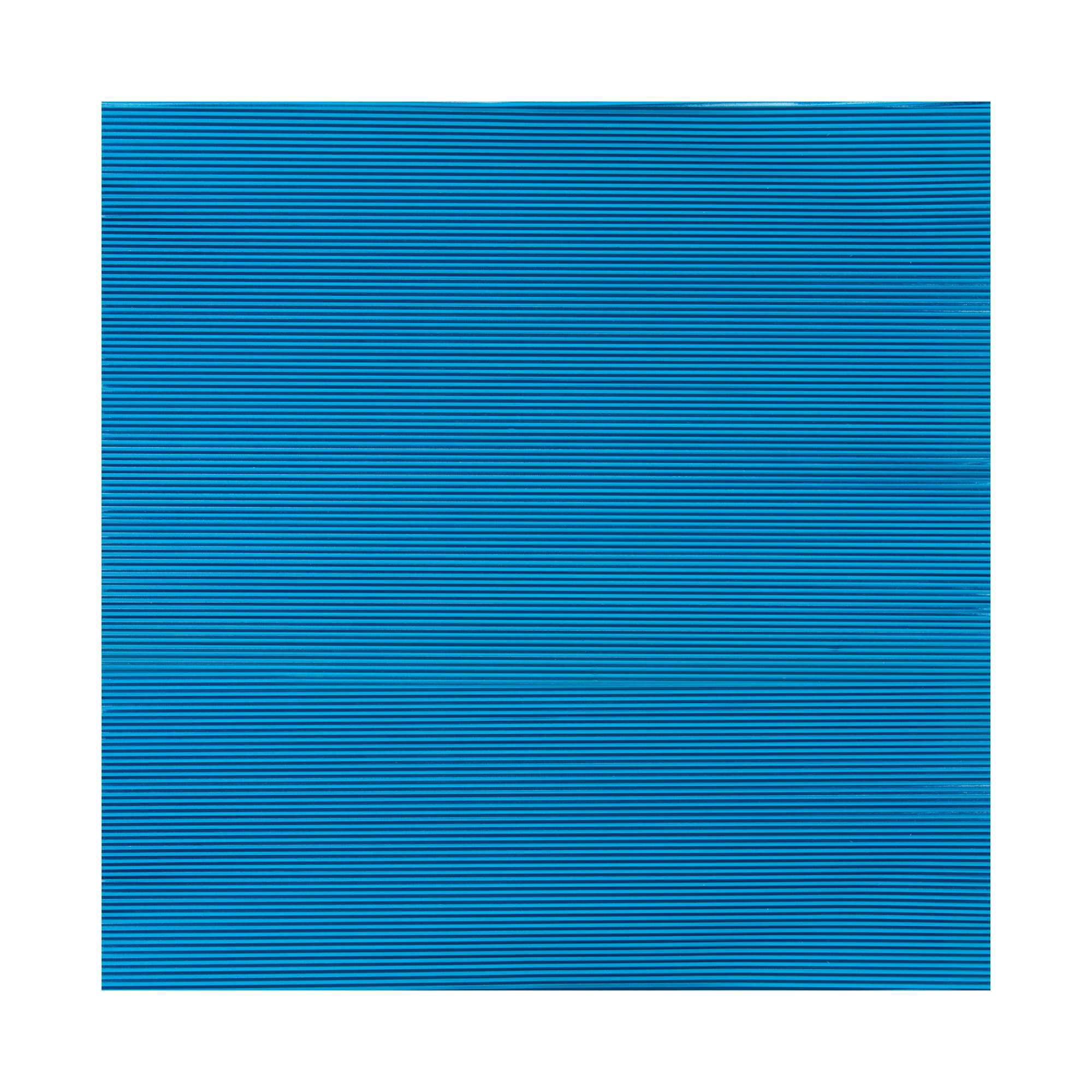 Foil Lux Electric Blue Aluminum Wrap and Basket Liner - Ripple - 12" x 12" - 500 count box