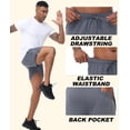 thumbnail image 5 of Tyhengta Men's Athletic Shorts Basketball Workout Gym Quick Dry Shorts Lightweight Mesh Running Shorts Tennis Dark gray 2XL, 5 of 6
