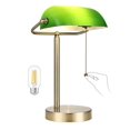 thumbnail image 1 of Escritorio tradicional de cristal verde Lamp Newrays para banqueros, 37 x 26 cm, 1 of 7
