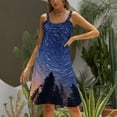thumbnail image 3 of Galaxy Star Outer Space Women's Summer Dresses 2025 Beach Casual Sleeveless Floral Print Tank Loose Sundress, 3 of 8