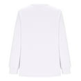 thumbnail image 4 of Ounisa Women's Long Sleeve Scoop Neck Pleated Front Fitted Blouse Tops, 4 of 5