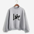 thumbnail image 2 of YABCSAZ Women's Oversized Pullover Long Sleeves Graphic Fleece Sweatshirts Casual Loose fit Winter Warm Basic Pullover Crewneck Sweatshirt Tops without Pockets, 2 of 5