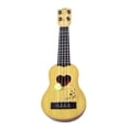 thumbnail image 1 of Children Small Size Musical Instruments Imitated Ukulele Mini Guitar Playing Toy with Four Strings (39cm, Beige), 1 of 8