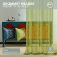 thumbnail image 5 of Deconovo Sheer Window Treatments for Living Room, Modern Digital Pattern Curtains, 52 x 84 Inch, Green, 2 Panels, 5 of 7
