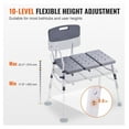 thumbnail image 3 of Tub Transfer Bench for Bathtub, Adjustable Shower Seat for Elderly, 400lbs Capacity, Non-Slip Bath Bench with Armrest & Reversible Back, Lightweight Shower Chair, 3 of 7