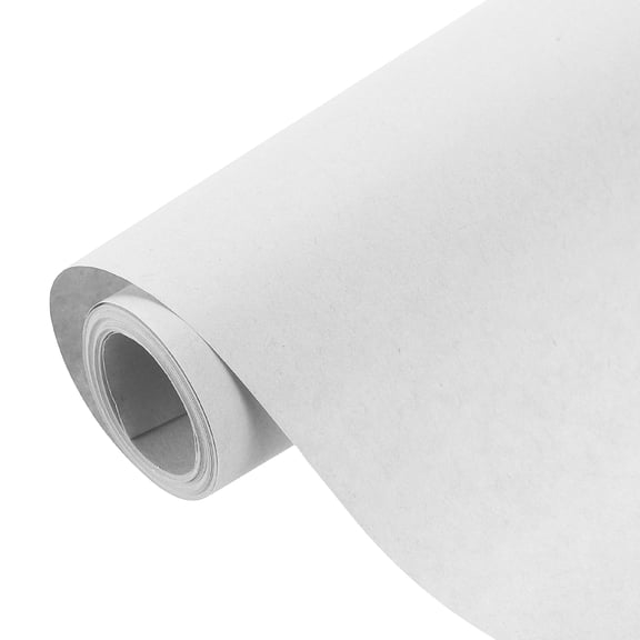 Uxcell Kraft Wrapping Paper, 15"x 196"(16.4') Decorative Paper Kraft Craft Paper for Gift Wrapping Bouquet Flower Bulletin Board Art Painting Craft Packaging Shipping, White 134GSM