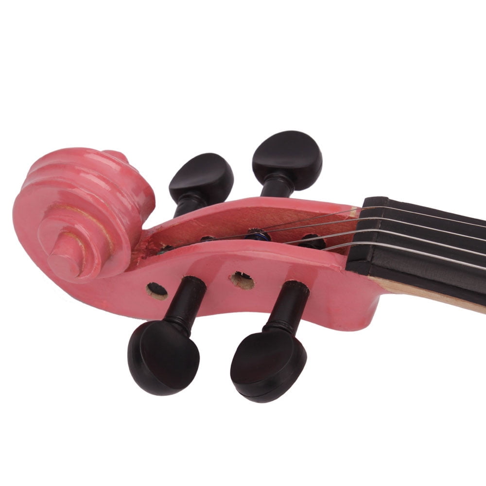 Veryke New 4/4 Acoustic Violin for Kids Boys Girls, Solid Wood Violin Acoustic Starter Kit with Violin Fiddle Case, Bow, Rosin, Violin Outfit Set for Beginners Students Child - Pink