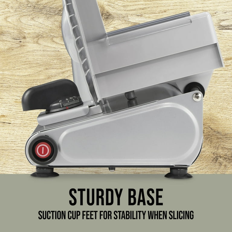 Mossy Oak 7.5 in. Stainless Steel Electric Meat Slicer, Adjustable