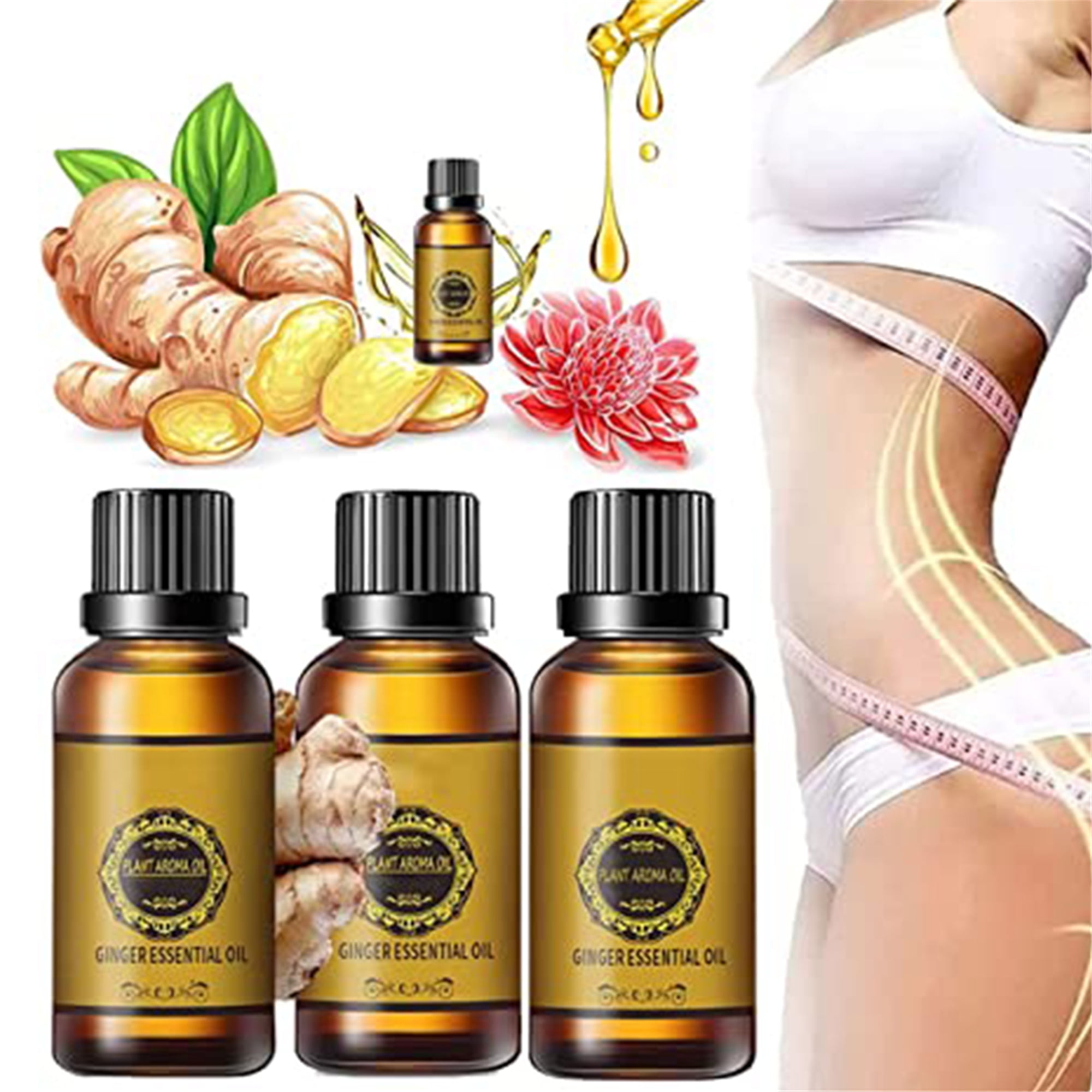 Belly Drainage Ginger Oil Plant Aroma Oil, Lymphatic Drainage Body