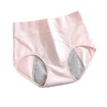 thumbnail image 1 of Ropa interior menstrual de algodón de cintura alta y antifugas para mujeres, bragas posparto con flujo abundante., 1 of 8