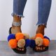 thumbnail image 5 of Zapatillas de felpa con bolas de pelo de color para mujer, nuevas zapatillas de algodón de felpa de gran tamaño Wmkox8yii  hj789, 5 of 5