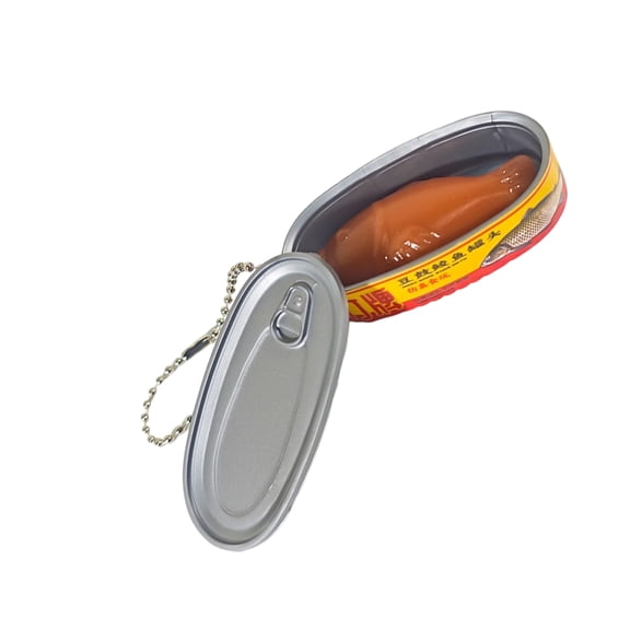 Creative Canned Fish Keychain Copy Openable Lid Plan For Purse Phone Charm Decoration