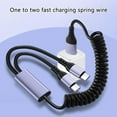 thumbnail image 5 of SIEYIO 66W USB C Cable Retractable Spring Design Double Type C Charging Cable, Supports Simultaneous Charging for Two Devices, 5 of 12
