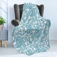 thumbnail image 4 of Apothecary Soft Flannel Fleece Throw Blanket, Occupation Themed Pastel Toned Illustration Equipment and Tools, Cozy Plush for Indoor and Outdoor Use, 50" x 70", White Blue, by Ambesonne, 4 of 5
