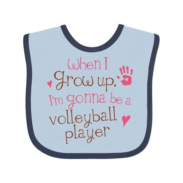 Kids Volleyball Player Baby Bib