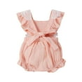 thumbnail image 2 of Newborn Baby Girls Summer Sleeveless Romper Toddler Ruffle Lace Floral Jumpsuit Bodysuit, 2 of 6