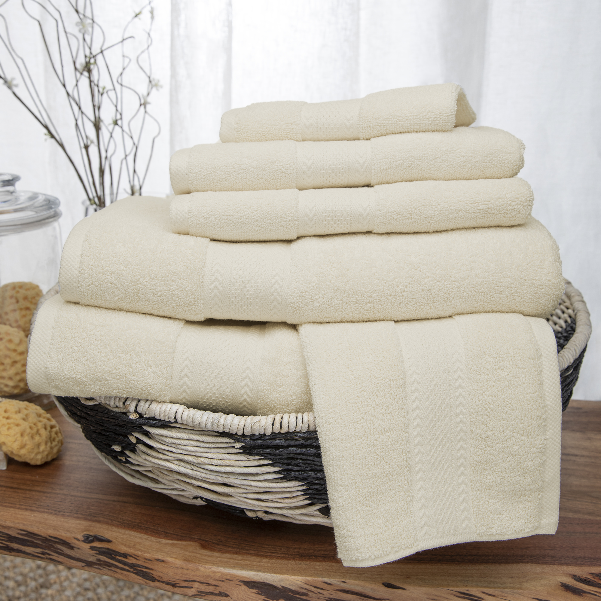 Endure Luxury Super Soft 100 Percent Cotton 6 Piece Bath Towel Set - image 2 of 3