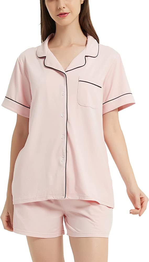 LYCY Womens Pajamas Short Set, Floral Printed Pajamas for Women Soft