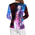 thumbnail image 4 of Demon Slayer Women's Pajama Top 3D Digital Print Sleepwear Trendy Crewneck Pullovers Long Sleeve Shirts 2XL, 4 of 8