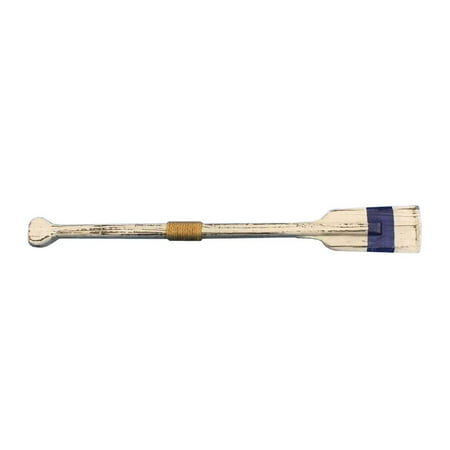 Wooden Rustic Blue Stripe Oar W Hooks 24 Wooden Decorative Oar