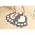 thumbnail image 4 of Non-Slip Bath Mat, Quick-Drying Bathroom Kitchen Mat Absorbs Water for Bedroom, Kitchen, Hallway, Entrance, Cotton, Gray, Large 60 40cm, 4 of 4