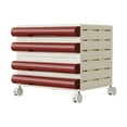 thumbnail image 1 of Archivador pequeño, organizador de archivadores, moderno cajón, compatible con archivadores de tamaño A4, 4 capas, para el hogar y la oficina. Con ruedas, 1 of 8
