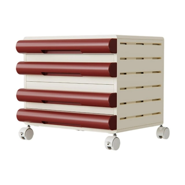Archivador pequeño, organizador de archivadores, moderno cajón, compatible con archivadores de tamaño A4, 4 capas, para el hogar y la oficina. Con ruedas