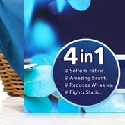Downy Fabric Softener Dryer Sheets, Infusions Balance Crisp Rain and Blue Eucalyptus Scent, 80 Mega Dryer Sheets
