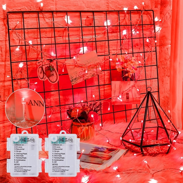 Cadena de luces Minetom, paquete de 2 unidades, 10 m, 100 baterías LED, resistentes al agua