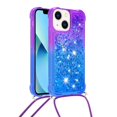 thumbnail image 2 of Funda para iPhone 13 Brillantina Líquida Divertida Reluciente y con Cristales en Movimiento Cuerpo Cruzado con Cordón Ajustable, 2 of 5