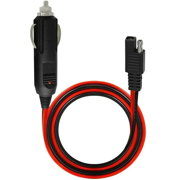 FOR 14AWG 12V Plug to SAE Quick Release Adapter Extension Charging Cable with Fuse LED Light (3FT)