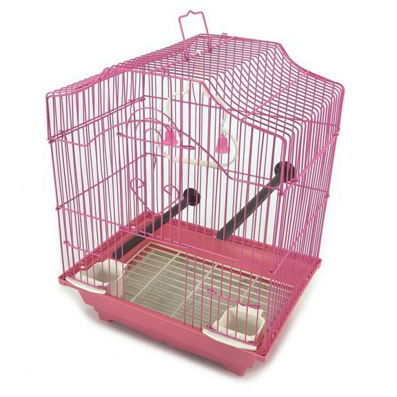 14" Small Parakeet Wire Bird Cage as Bird Travel Cage or Hanging Bird House