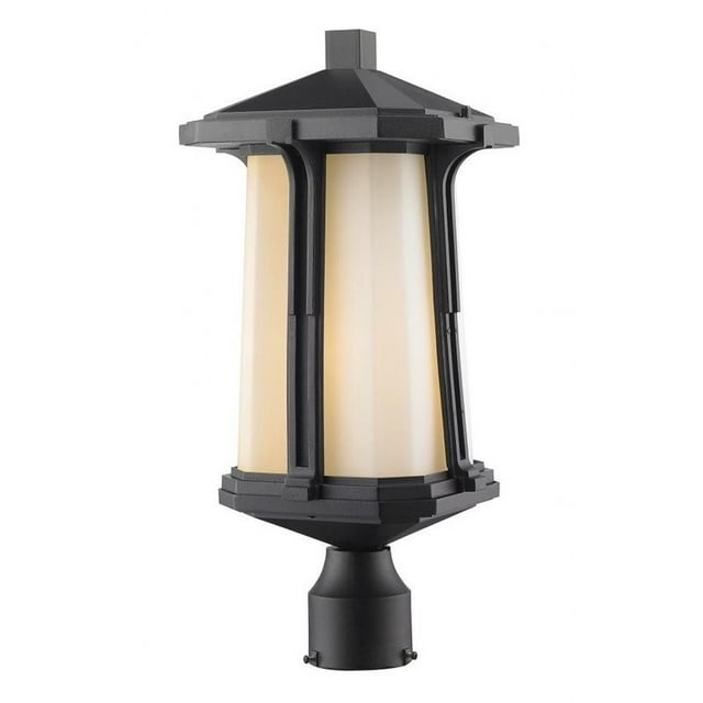 Z-Lite Harbor Lane 1 Light Outdoor Post Mount Light in Black