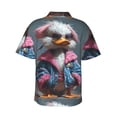 thumbnail image 3 of Daiia Lady Duck Hawaiian Shirt for Men Gentle Cotton Regular Short Sleeve Casual-Small, 3 of 9