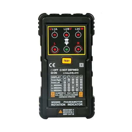 

PM5900 Motor Rotation Indicator High Precision Meter Sequence Non-Contact Field Rotary Indicator Multifunctional Field Tester Phase Rotary