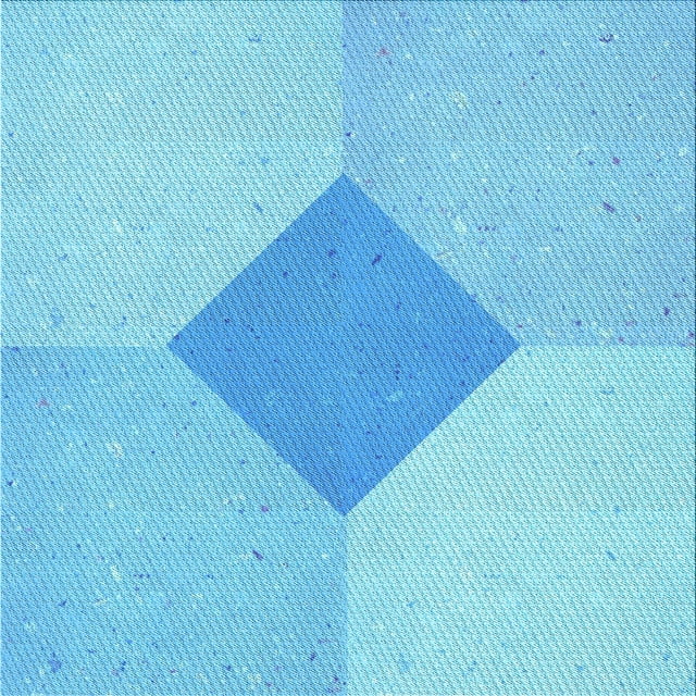 Ahgly Company Tapis d'Intérieur Lavable en Machine Carré Transitionnel Bleu Midi, 7 Pieds Carré