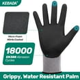thumbnail image 3 of 6 Pairs KEBADA W2 Nitrile Coated Work Gloves for Men and Women, Stretch Fit, Grip Gloves for Gardening, Construction, Warehouse, and Outdoor Work, Large, 3 of 8